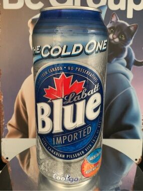 Vintage Beer Can Labatt Blue Imported The Cold One Tab Empty Aluminum Can